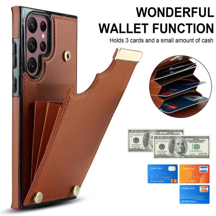 OEM - Mobilskal för Samsung Galaxy S26 Ultra TPU + Konstläder - Brun