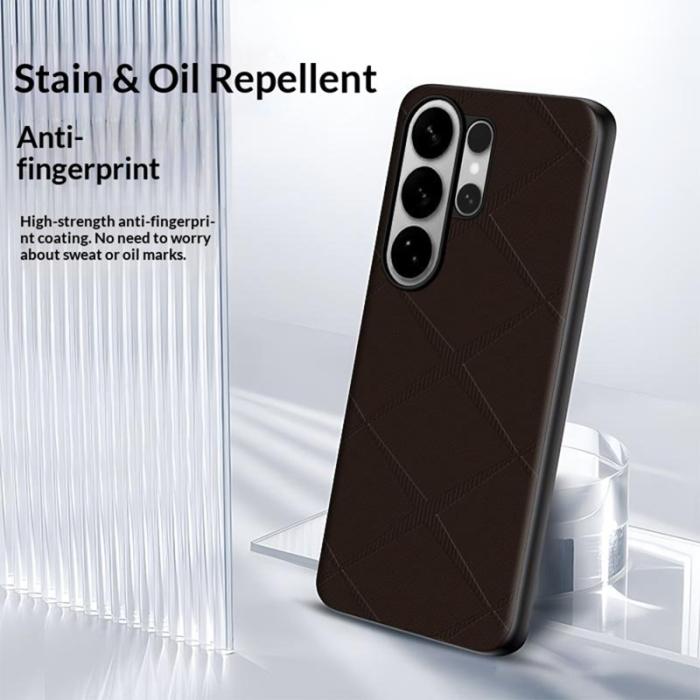 OEM - Mobilskal för Samsung Galaxy S26 Ultra TPU + Konstläder - Grå