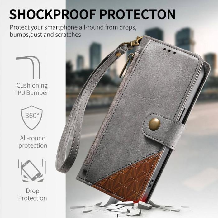 OEM - Mobilskal för Samsung Galaxy S26 Ultra TPU + Konstläder - Grå