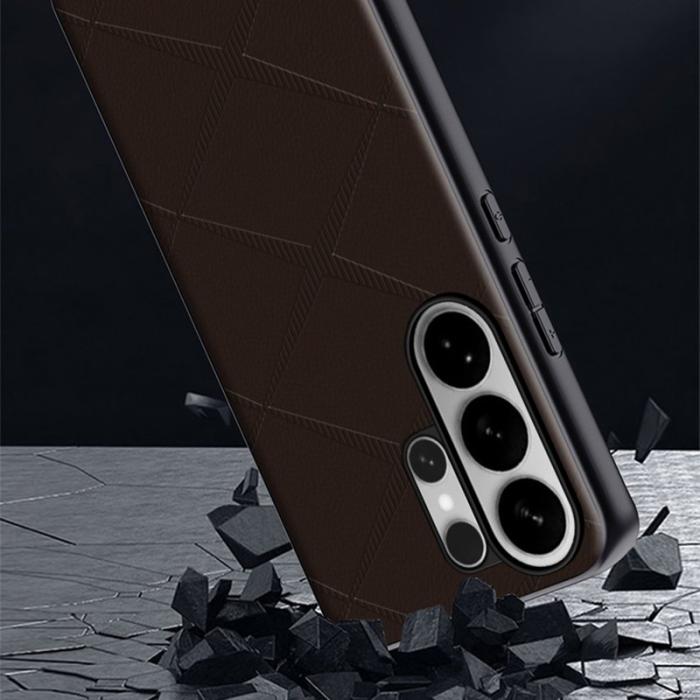 OEM - Mobilskal för Samsung Galaxy S26 Ultra TPU + Konstläder - Grön