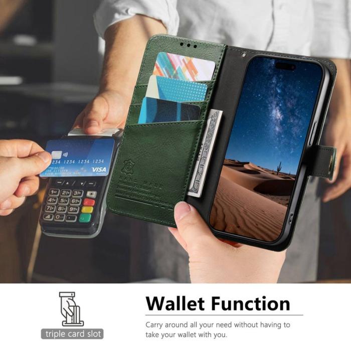 OEM - Mobilskal för Samsung Galaxy S26 Ultra TPU + Konstläder - Grön