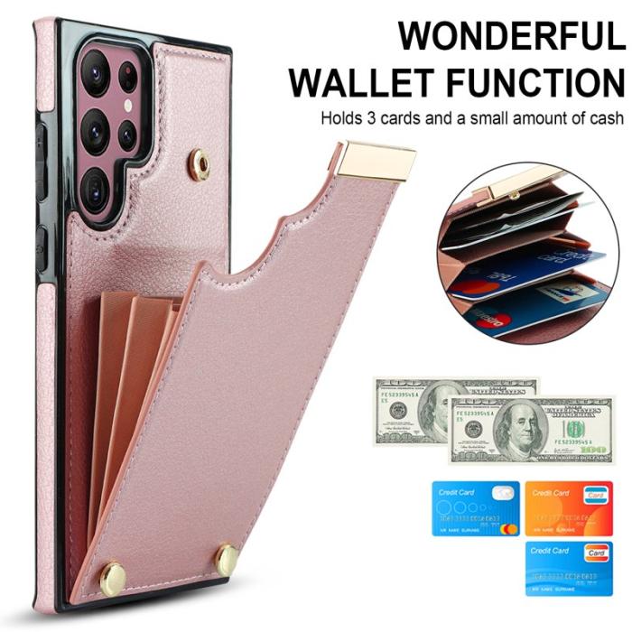 OEM - Mobilskal för Samsung Galaxy S26 Ultra TPU + Konstläder - Roséguld