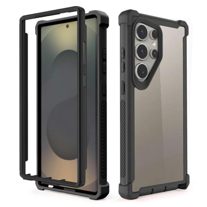 OEM - Mobilskal för Samsung Galaxy S26 Ultra Transparent TPU + PC - Svart