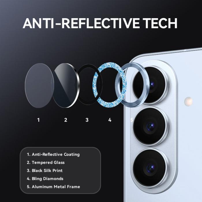 NORTHJO - NORTHJO Skärmskydd för Samsung Galaxy S26 Plus Kamera Skydd Tempererat Glas Blå