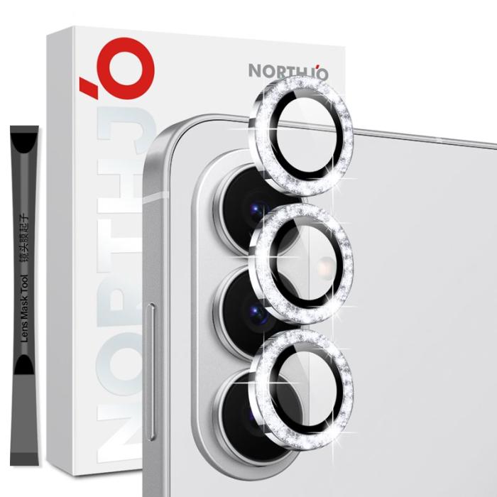 NORTHJO - NORTHJO Skärmskydd för Samsung Galaxy S26 Plus Kameraskydd Härdat Glas - Silver