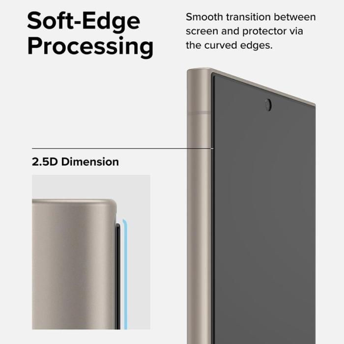 OEM - Skärmskydd för Samsung Galaxy S26 Ultra HD Klar Aluminium - Svart
