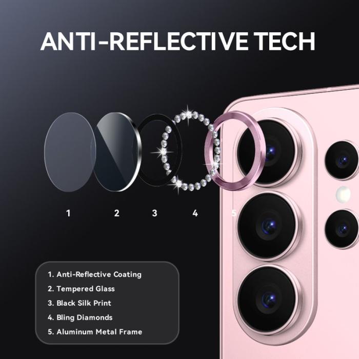 NORTHJO - NORTHJO Skärmskydd för Samsung Galaxy S26 Ultra Kamera Skydd - Rosa