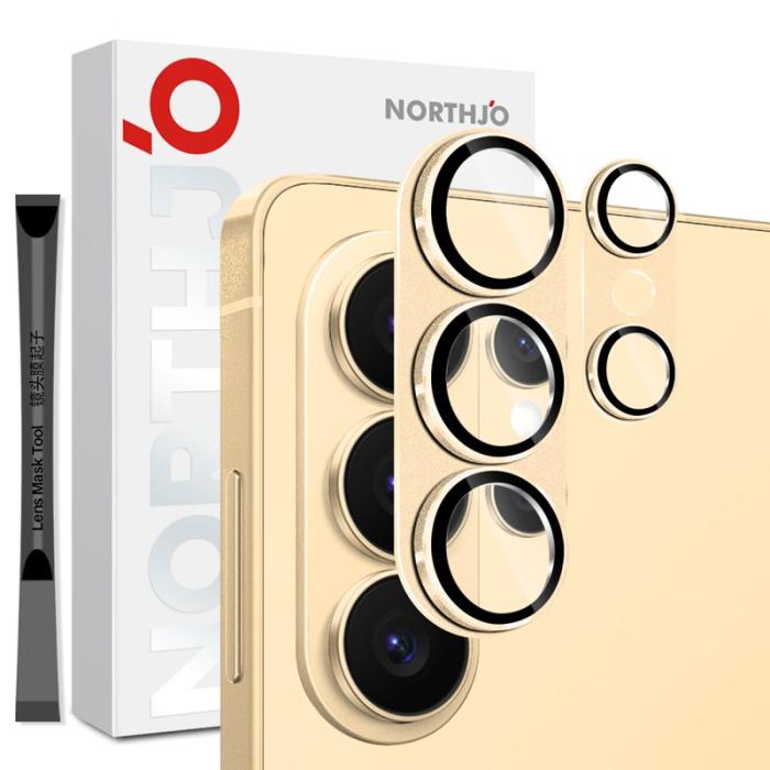 NORTHJO - NORTHJO Skärmskydd för Samsung Galaxy S26 Ultra Kameraskydd - Guld