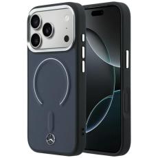 Mercedes - Mercedes Mobilskal F&ouml;r iPhone 17 Pro MagSafe L&auml;der 3D - Marinbl&aring;