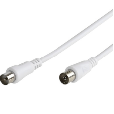 Vivanco - Vivanco Antennkabel, Dubbelsk&auml;rmad, vit, 15m, bulk