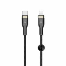 FIXED - FIXED METAL USB-C/Lightning MFI fl&auml;tad kabel 2m Svart