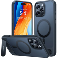 Torras - Torras iPhone 15 Pro Max Mobilskal Magsafe Kickstand - Svart