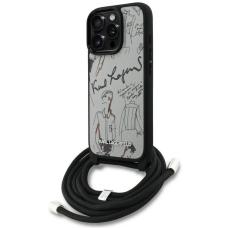 KARL LAGERFELD - Karl Lagerfeld iPhone 16 Pro Max Mobilskal Crossbody Grained Pattern - Grå