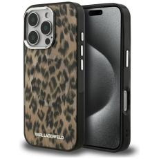 KARL LAGERFELD - Karl Lagerfeld iPhone 16 Pro Max Mobilskal MagSafe IML Leopard - Brun