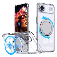 A-One Brand - iPhone 17 Air Mobilskal MagSafe TPU+PC Kickstand - Transparent