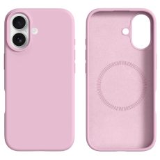 A-One Brand - iPhone 17 Mobilskal MagSafe Liquid Silikon+PC - Rosa