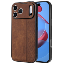 AZNS - AZNS iPhone 17 Pro Mobilskal PU-Läder TPU - Brun