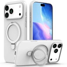 A-One Brand - iPhone 17 Pro Mobiskal MagSafe Kickstand PC + Silikon - Vit