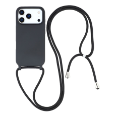A-One Brand - iPhone 17 Pro Max Mobilskal TPU Shockproof med Lanyard - Svart