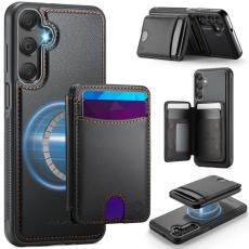 OEM - JEEHOOD Mobilskal till Samsung Galaxy A15 5G Konstl&auml;der - Svart