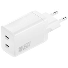 4smarts - 4smarts Väggladdare PDPlug Dual 45W GaN 2xUSB-C – Vit