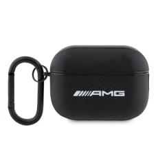 Mercedes - AMG Airpods Pro 2 Skal Läder Vit Logo - Svart