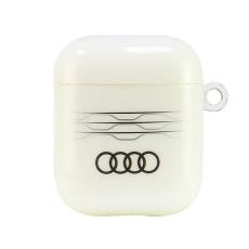 Audi - Audi AirPods 1/2 Skal IML Geometriskt Mönster - Vit