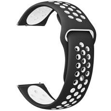 Beline - Beline Galaxy Watch 3 (45mm) Armband Sport Silikon - Svart/Vit