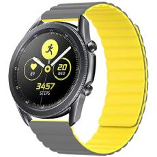 Beline - Beline Galaxy Watch 4 Classic (42/44/46mm) Armband Magnetic - Gul/Grå