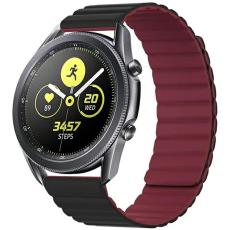 Beline - Beline Galaxy Watch 4 Classic (42/44/46mm) Armband Magnetic Svart/Röd