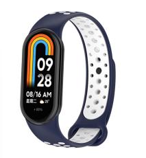 Beline - Beline Mi Band 10/9/8 Design armband - Blå/Vit