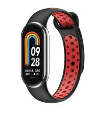 Beline - Beline Mi Band 10/9/8 Design armband - Svart/Röd