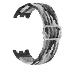 Beline - Beline Mi Band 10/9/8 Nylon armband - Svart/Vit