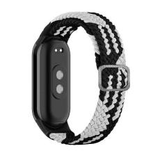 Beline - Beline Mi Band 10/9/8 Textil armband - Svart/Vit
