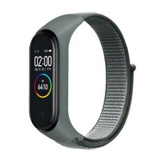 Beline - Beline Mi Band 7/6/5/4/3 Armband Nylon Loop - Grå