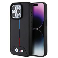 BMW - BMW iPhone 15 Pro Mobilskal MagSafe Quilted Tricolor MagSafe - Svart