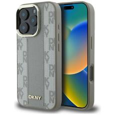 DKNY - DKNY iPhone 16 Pro Mobilskal MagSafe Checkered Pattern - Beige