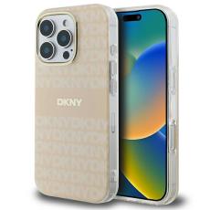 DKNY - DKNY iPhone 16 Pro Mobilskal MagSafe Repeat Texture Pattern - Rosa
