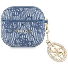Guess - Guess AirPods 4 Skal 4G Strass Charm - Blå