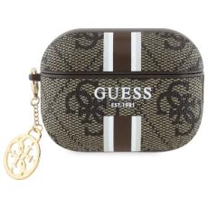 Guess - Guess AirPods Pro 2 Skal 4G Printed Stripes Charm - Brun