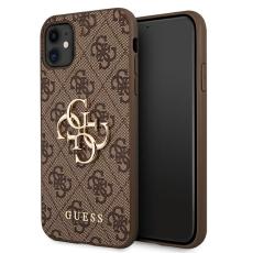 Guess - Guess iPhone 11 6,1/ Xr Mobilskal MagSafe 4G Big Metal Logo - Brun