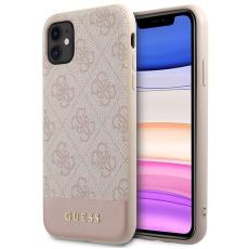 Guess - Guess iPhone 11/ Xr Mobilskal MagSafe 4G Stripe Collection - Rosa