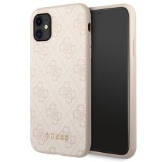 Guess - Guess iPhone 11 pink Mobilskal MagSafe 4G Metal Logo - Guld