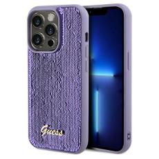 Guess - Guess iPhone 13 Pro Max Mobilskal MagSafe Sequin Script Metal - Lila