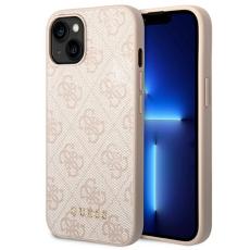 Guess - Guess iPhone 14 / 15 / 13 Mobilskal MagSafe 4G Metal Gold Logo