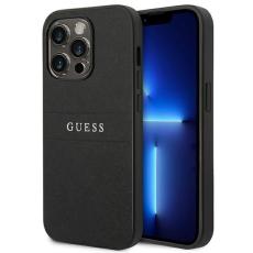 Guess - Guess iPhone 14 Pro Mobilskal MagSafe Saffiano Strap - Svart