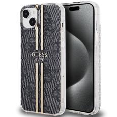 Guess - Guess iPhone 15 Plus / 14 Plus Mobilskal MagSafe IML 4G Gold Stripe
