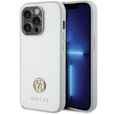 Guess - Guess iPhone 15 Pro 6.1 Mobilskal MagSafe Strass Metal Logo - Silver