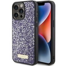 Guess - Guess iPhone 15 Pro Max Mobilskal MagSafe Rhinestone Metal - Lila