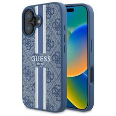 Guess - Guess iPhone 16 Mobilskal MagSafe 4G Printed Stripes - Blå